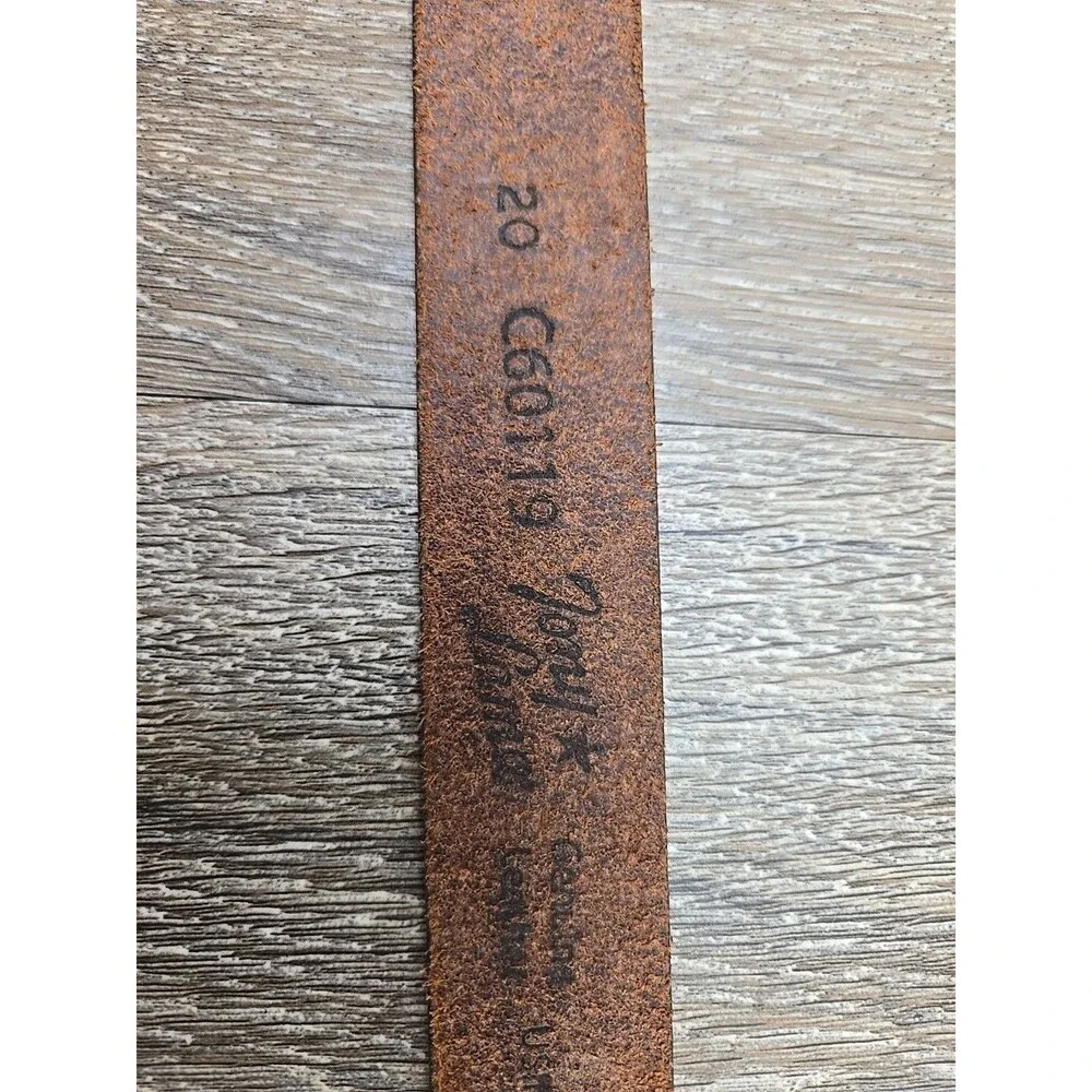 NEW - Tony Lama Leather Belt Little Texas C60119 Youth Size 20 Brown Embossed